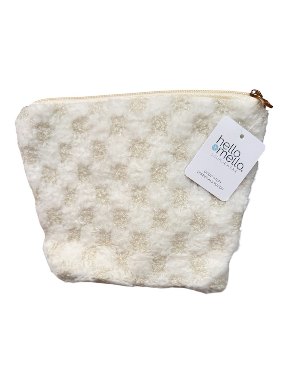 Hello Mello Plush Essentials Pouch in Cream